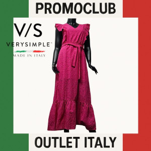 Рокля VerySimple, фуксия, размер 40, 100% памук, Италия